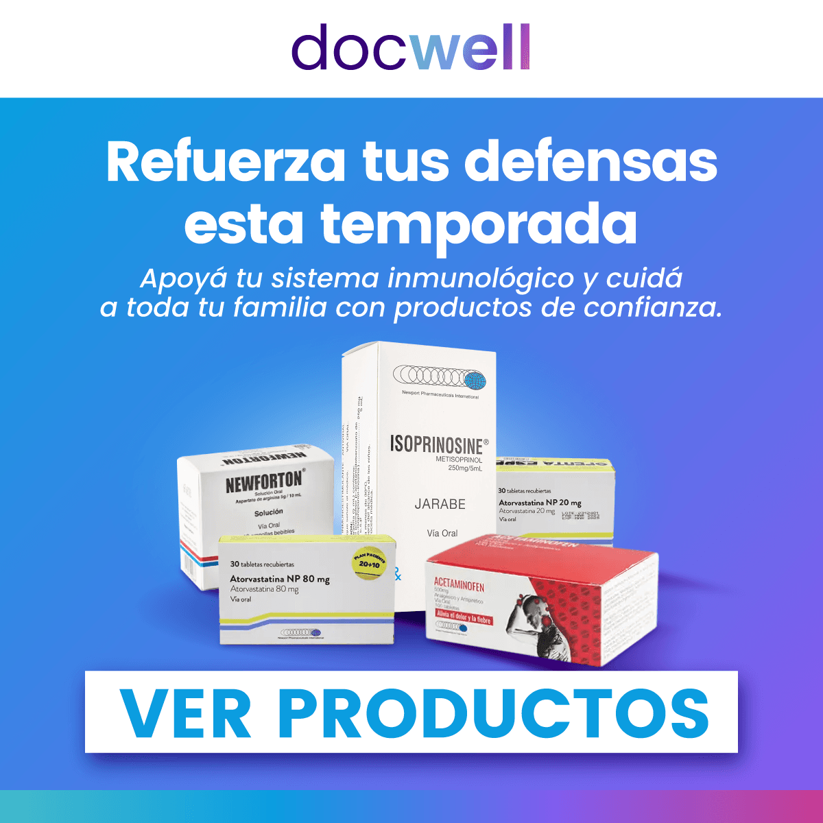 Banner promocional Docwell - Productos de dermatología