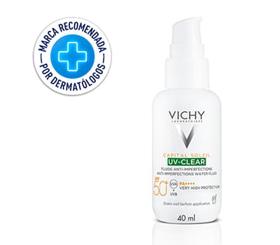 VICHY CAPITAL SOLEIL UV-CLEAR SPF50 WATER FLUID ANTI-IMPERFECIONES PROTECTOR SOLAR 40 ML